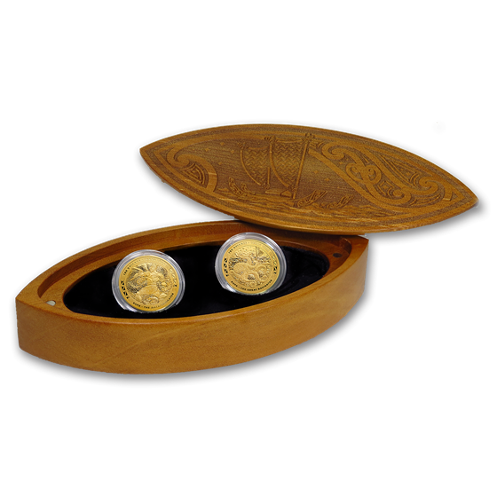 2019 New Zealand 2-Coin Gold Kupe - The Great Navigator Set 2019 New Zealand 2-Coin Gold Kupe - The Great Navigator Set